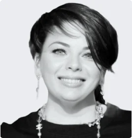 a black and white headshot of a team member
